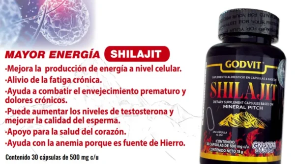 Suplemento Caps Shilajit Cofepris Premium