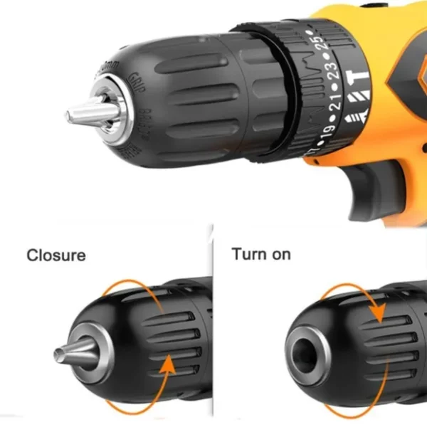 4TALADROPNG Taladro Amarillo Inalambrico