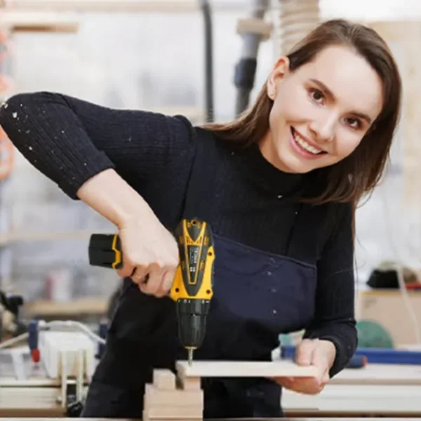 6TALADROPNG Taladro Amarillo Inalambrico